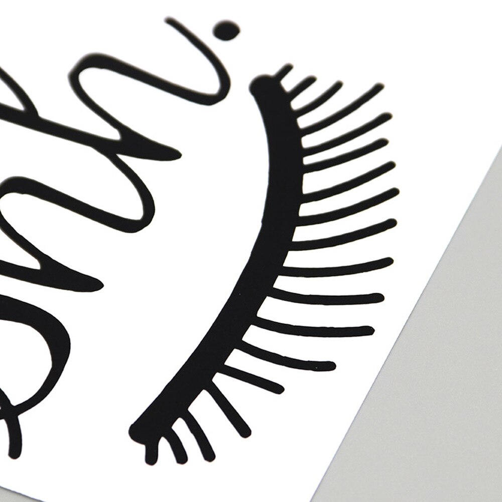 Adesivo de parede removível para cílios, 2 peças, faça você mesmo, estampa de cílios, para meninas, quarto, porta, sofá, decoração de casa, arte, decalque mural