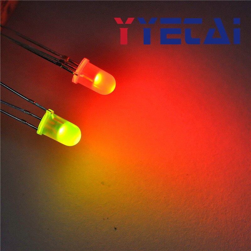 YongYeTai LED 5MM ronde rode en groene gemeenschappelijke kathode mist