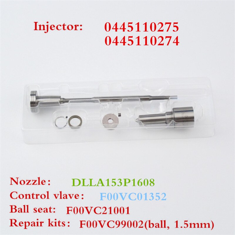 4-Cilinder Common Rail Ejector Reparatie Kits 0445110250, 0445110256, 0445110273, 0445110274, 0445110275, 0445110279, 0445110186: 0445110275