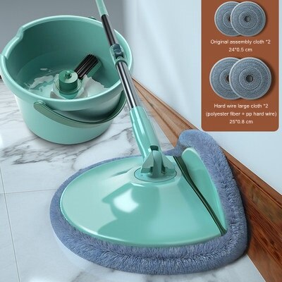 Magic Floor Mop Microfiber 360 Bucket Spin Universal Lazy Hand-Free Washing Mopping Floor Bathroom Cleaning Tool Artifact Mop