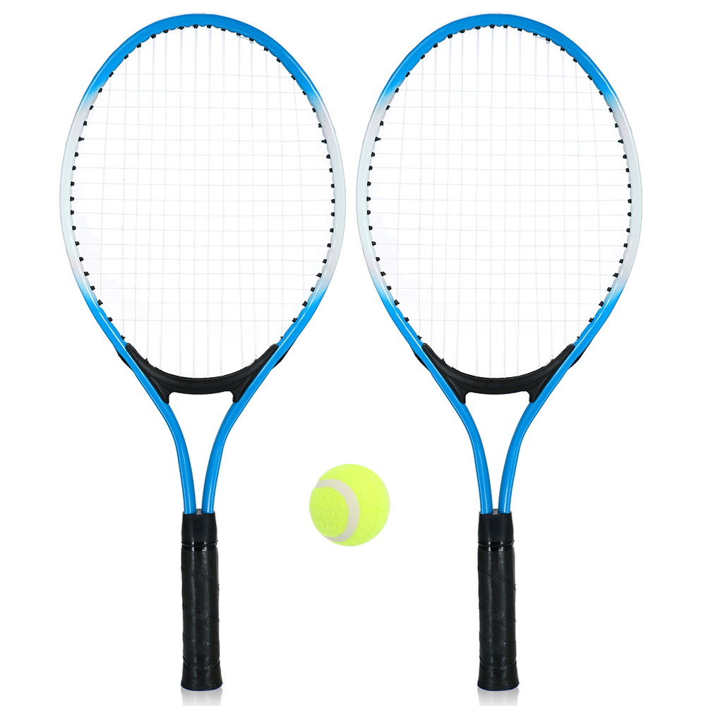 2Pcs Kids Tennisracket Training Racket Met 1 Tennisbal En Cover Tas Voor Kids Jeugd Childrens tennis Rackets: Blauw