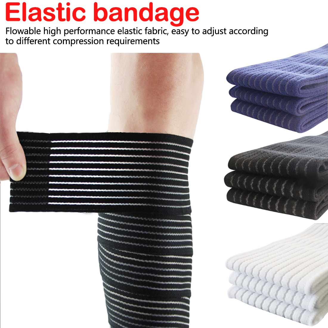 1PCS Elastic Bandage Tape Protector For Ankle Leg Wrist Wrap Protective Gear Sport Knee Support Strap Shin Guard Compression