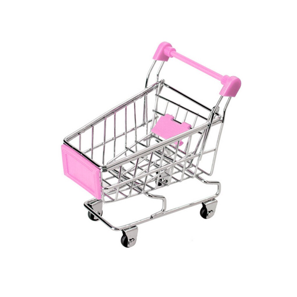 Baby Kids Simulation Mini Shopping Cart Toys Handcart Supermarket Storage Basket Trolley Toy