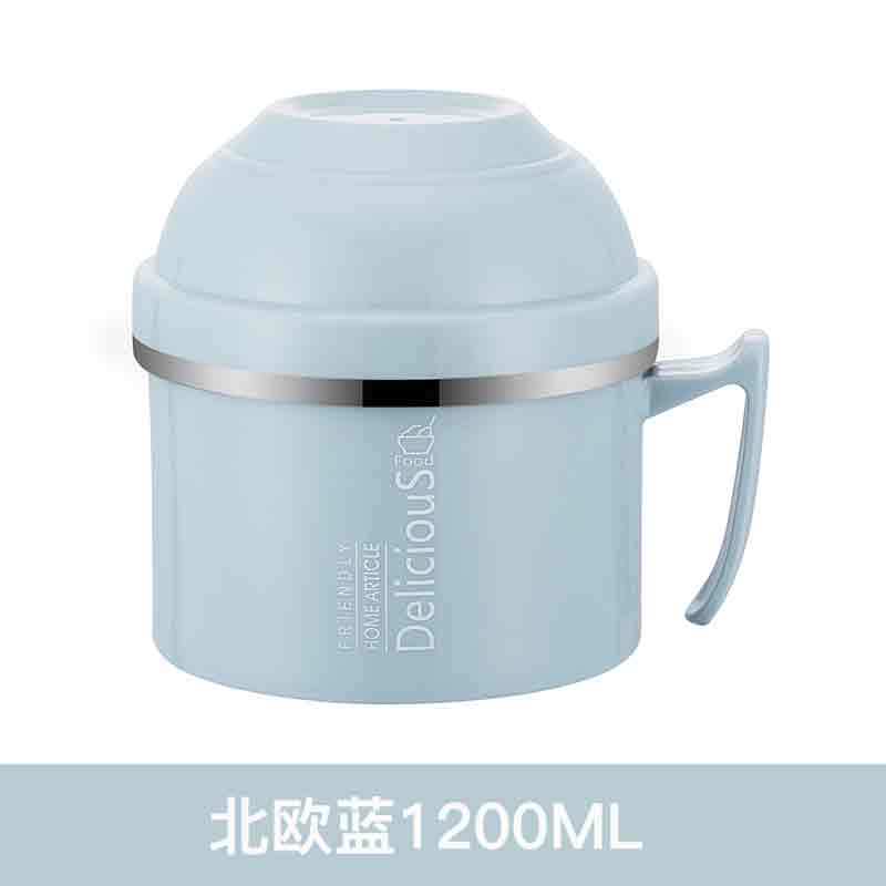 Thermos Voedsel Container Vacuüm Lunchbox Geïsoleerde Voor Voedsel Soeppan Stoofpot Waterkoker Draagbare Roestvrijstalen Kom Thermoskan: blue