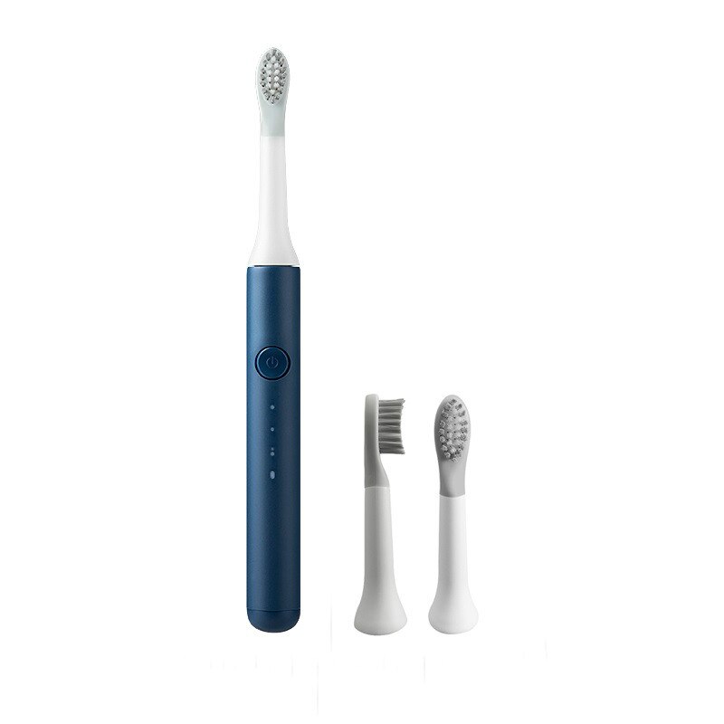 Sonic Electric Toothbrush Rechargeable Automatic Electric Tooth Brush Waterproof 3 Mode Travel Toothbrush with Brush Head: blue add 2 heads