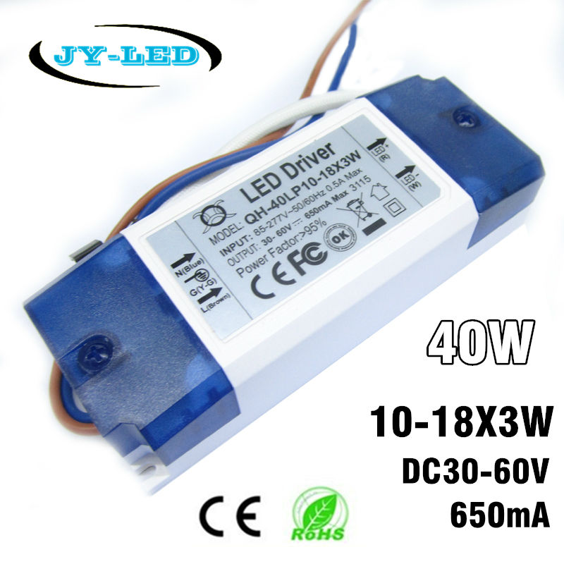 1-2-5-10 stk 30w 40w led driver strømforsyning 10-... – Grandado