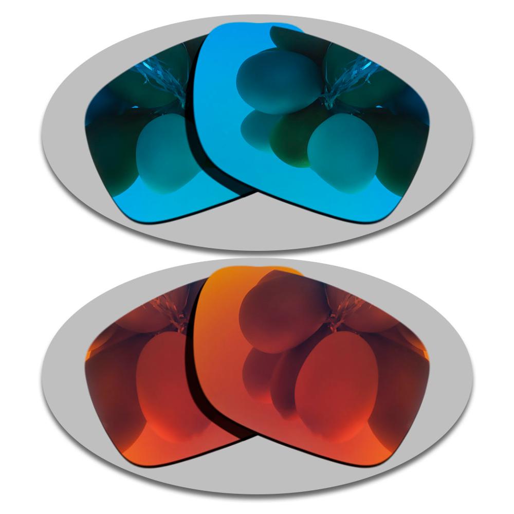 Ersatz Linsen für-Holbrook-Metall OO4123 Sonnenbrille Rahmen-Mehrere Optionen: Sky Blue-Fire Red