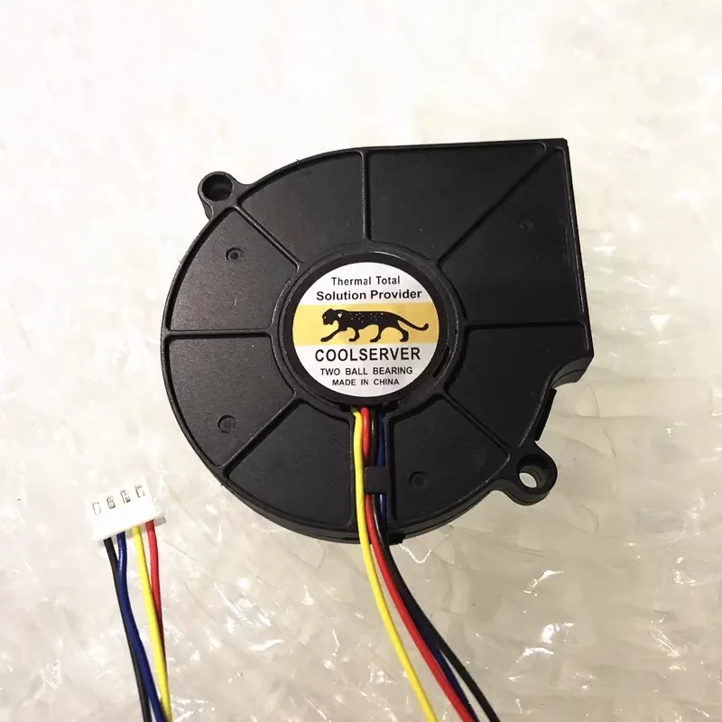 Original Cooling Fan for EVERFLOW BB7515BU 12V 0.80A Double Ball Turbine Fan Blower 7515 75*75*15mm