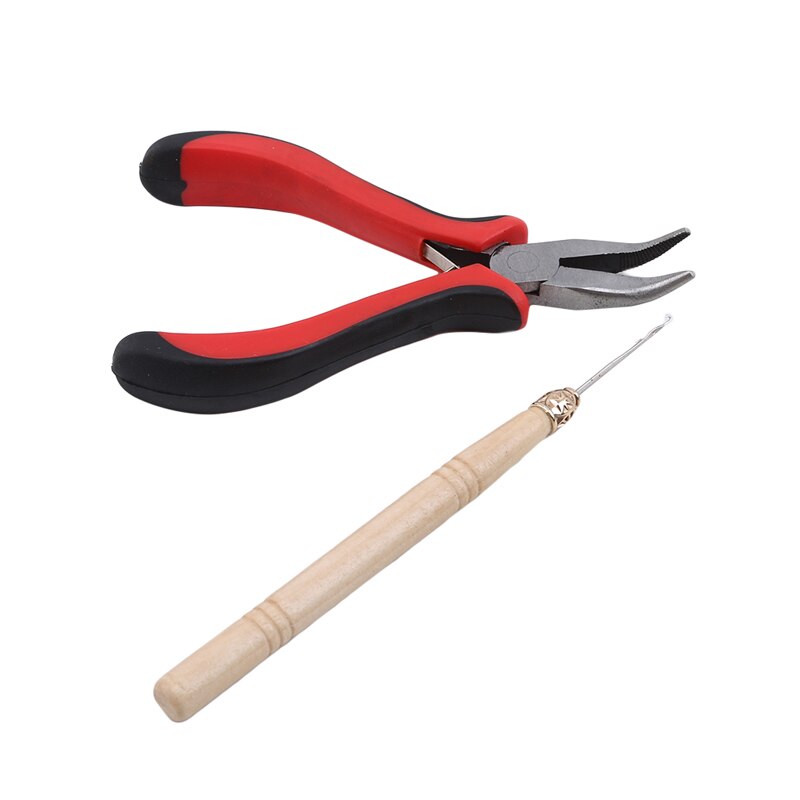 1Set Van Bend Tip Tang Diy Hair Extension Tool Clip Tang Voor Micro Ringen/Links/Kralen & feather Hair Extension