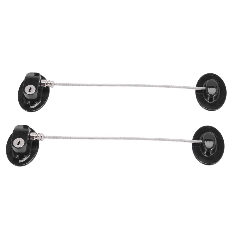 8 Pieces Refrigerator Door Lock Strong Adhesive Freezer Door Lock File Drawer Lock Child Safety Cupboard Lock With Key