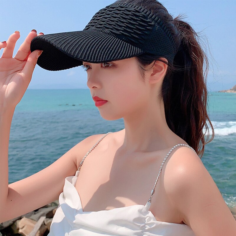 Summer Women's Empty Top Duck Tongue Baseball Cap Sun Visor Hip Hop Golf Cap Outdoor Sports UV Sunscreen Sun Hat