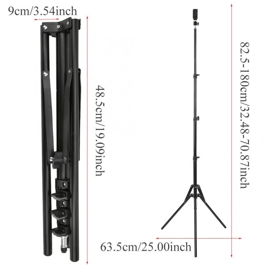 Lightweight Tripod Lamp Stand Reverse Folding for Smartphone SLR DSLR Camera Flash Portable Softbox Flash Holder Bracket