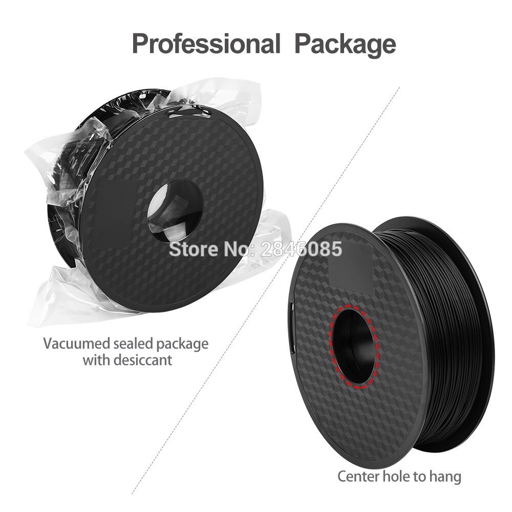 Ender Brand PLA Filament Samples 2Pcs 1KG/roll 1.75mm Black+White Two Color for CREALITY 3D Printer /Reprap/Makerbot