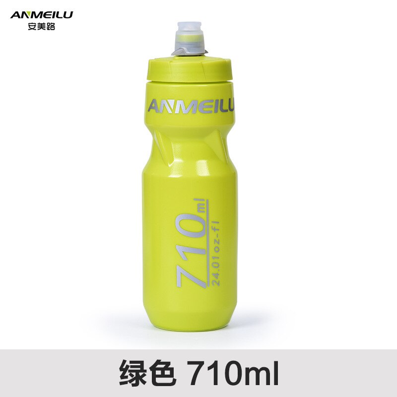 ANMEILU-botella de agua portátil para ciclismo, accesorios para deportes al aire libre, cantimplora, acampada, senderismo, Garrafa: Green-710ML