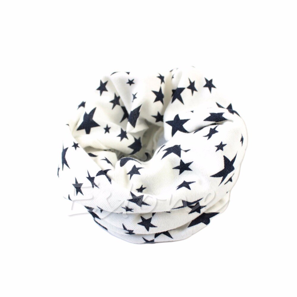 Bufandas de cuello redondo para niños y niñas con de estrellas para invierno