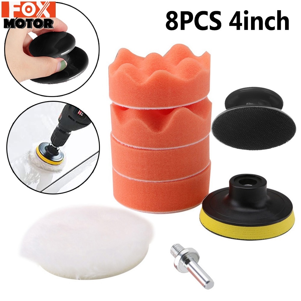 8pz 100 millimetri auto Lucidatrice Riparazione della Graffiatura auto Lucidatura Manuale Pulito Ceretta Vernice Strumento di kit di correzione macchina dettagliare Scrath di riparazione