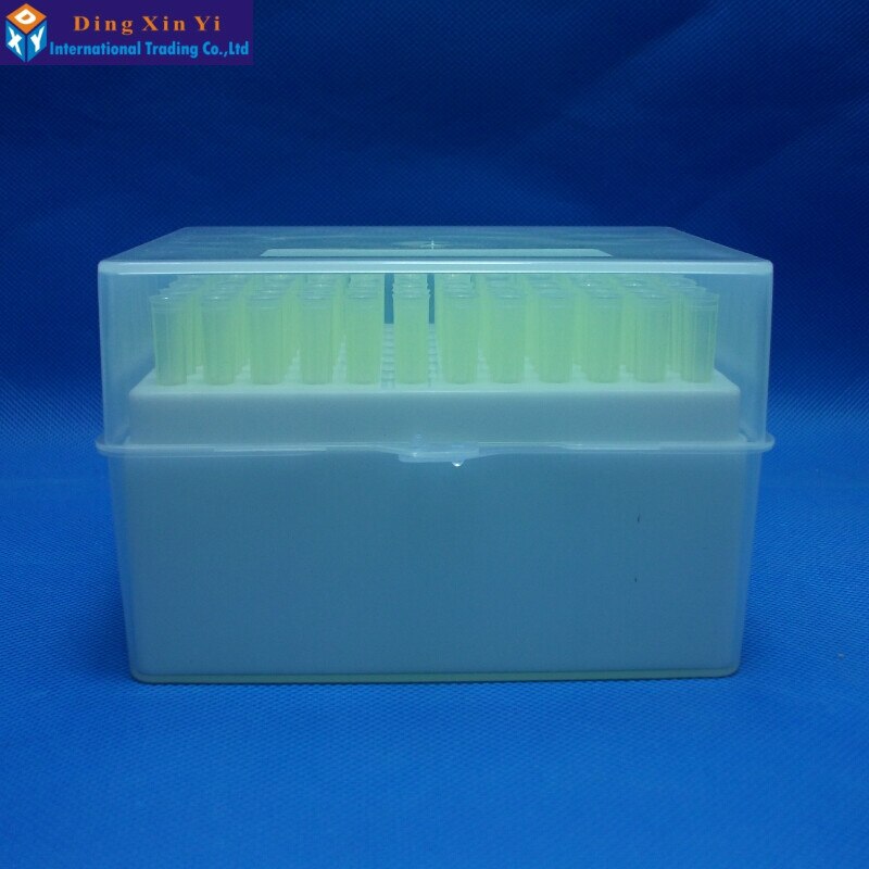 Plastic Pipette box 96vents box + 96pcs 200ul yellow pipette tips