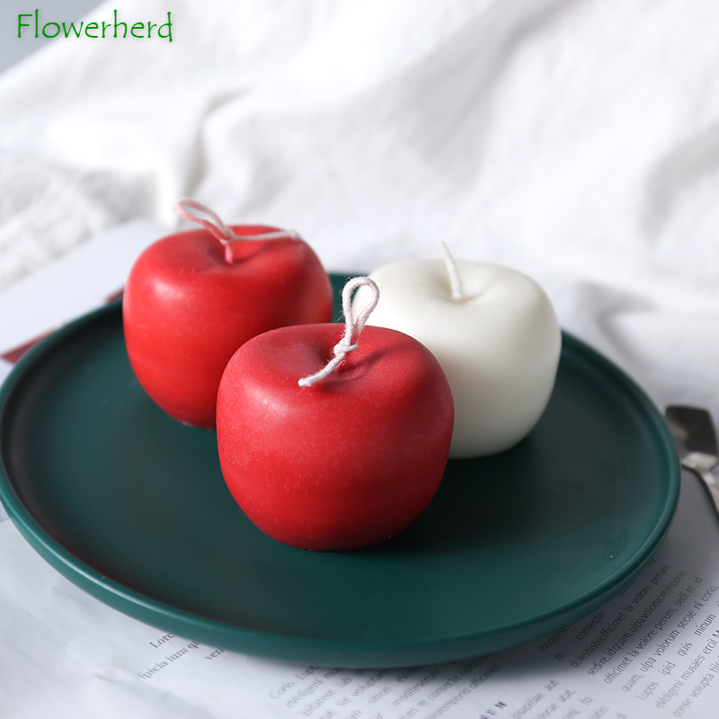 Moldes de silicona para velas de manzana, moldes de silicona para jabón, decoración para de boda, moldes de silicona para jabón, utensilios para tarta, postre de Mousse
