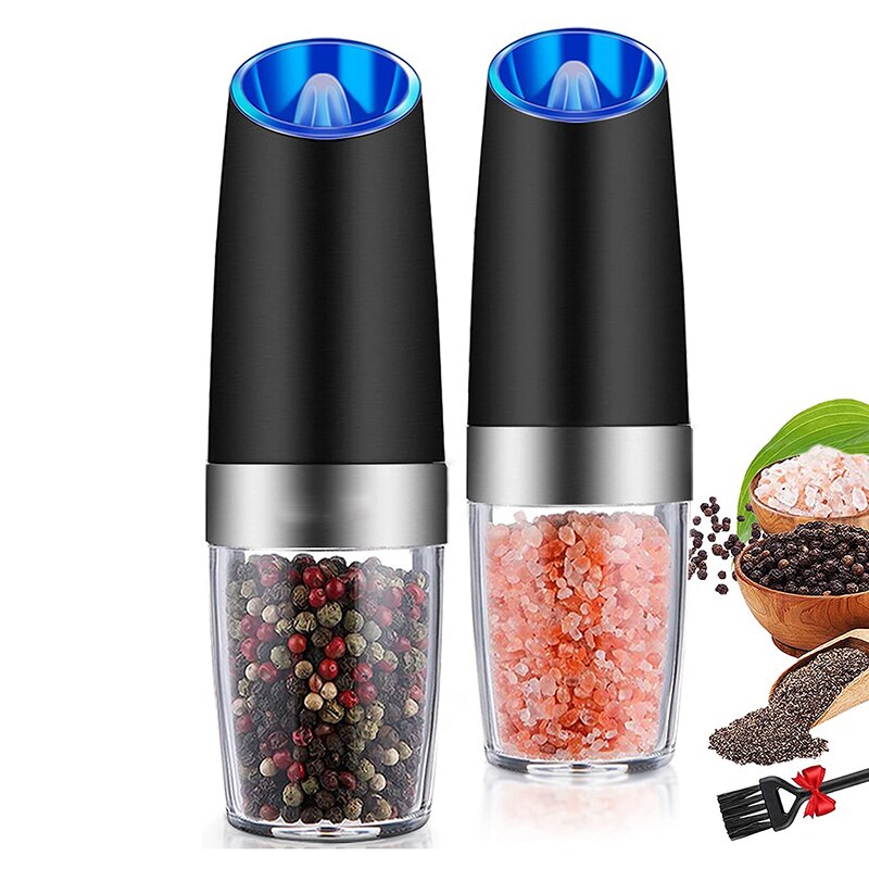 Electric Salt and Pepper Grinders Automatic Spice Mill Seasoning Kitchen Tools Grinding Gadget Sets Seasoning for Cooking BBQ