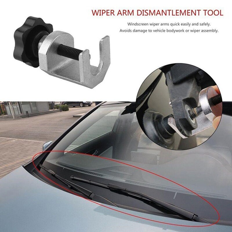 1Pc Metal Car Windscreen Wiper Arm Removal Tool Car Disassembly Puller Take-Out Wrench Tools Removing Window Wipers Blades Arms