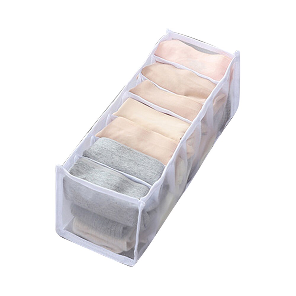 Boîte de Rangement à Compartiments pour Jeans, boîtier de séparation de placard à vêtements, pantalons empilables, diviseur de tiroir, lavable, organisateur de maison: white 7grids