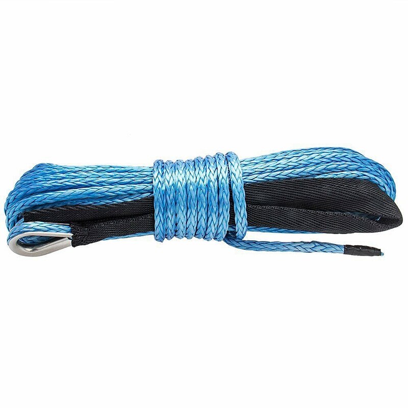 Synthetic Winch Rope, 1/4 x 50Ft Synthetic Winch Rope Line Cable for ATV UTV SUV Truck Boat Winch