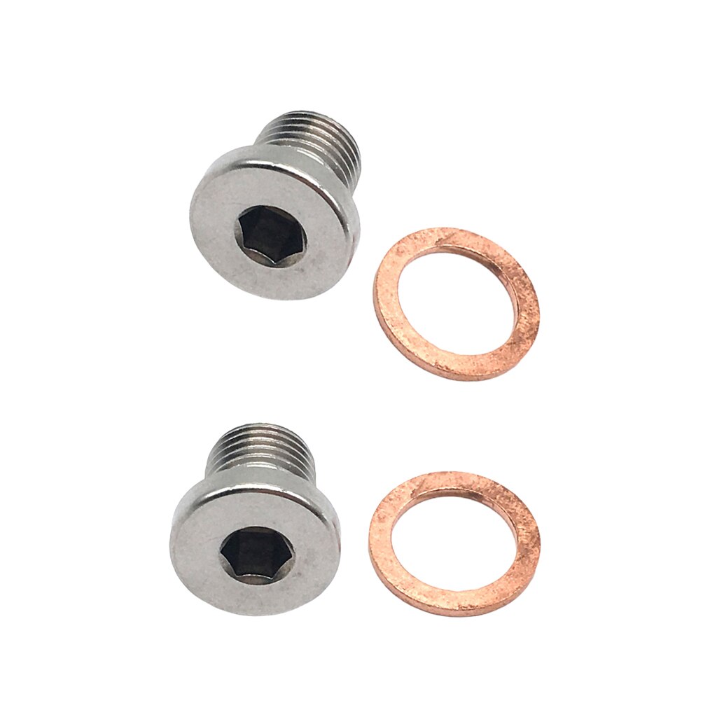 Sensor de oxígeno con sonda Lambda para motocicletas, tapón de bloqueo de o2, M12 x 1,25mm, 2x