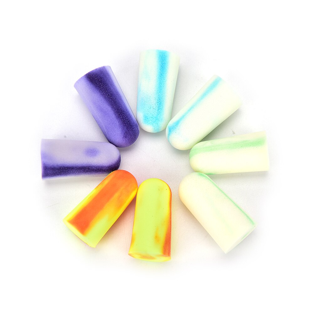 4 pares de tapones de espuma suave coloridos para evitar ruido durante los viajes para dormir