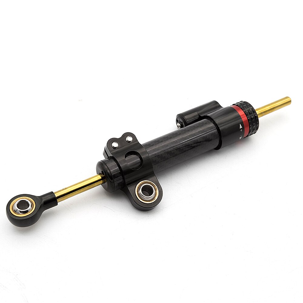 Lenkung Dämpfer Halterung einstellen für Yamaha FZ1 FAZER FZ1-N 2006 CNC Aluminium Stabilisator Lineare Dämpfer Montage Unterstützung: Kohlenstoff Schwarz