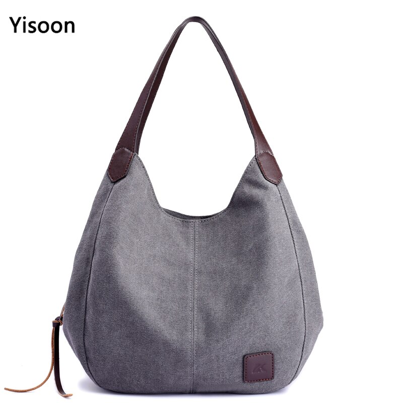 Women's Canvas Handbags Female Hobos Tote Messenger Bags Single Shoulder Bags Vintage