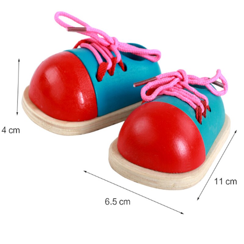 1 pezzo Per Bambini FAI DA TE Orologio Eva Learning Education di Modo Del Bambino Allacciatura Scarpe Bambini Montessori Giocattoli di Legno Per Bambini Giocattoli