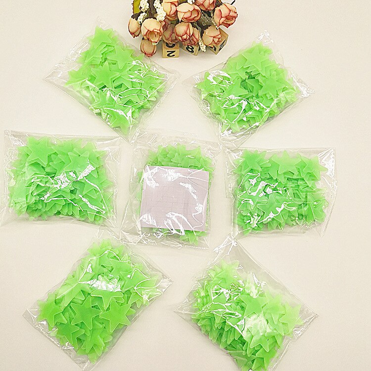 1 Bag Children Glow In Dark Toys 3cm Luminous Star Bedroom Wall Stickers Fluorescent Toy PVC Stickers for Kids Room Decor