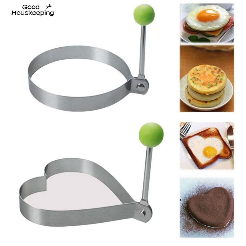 5 Estilo de acero inoxidable huevo frito Shaper molde para tortillas decoración freír huevos cocinar tortitas herramientas cocina accesorios herramientas
