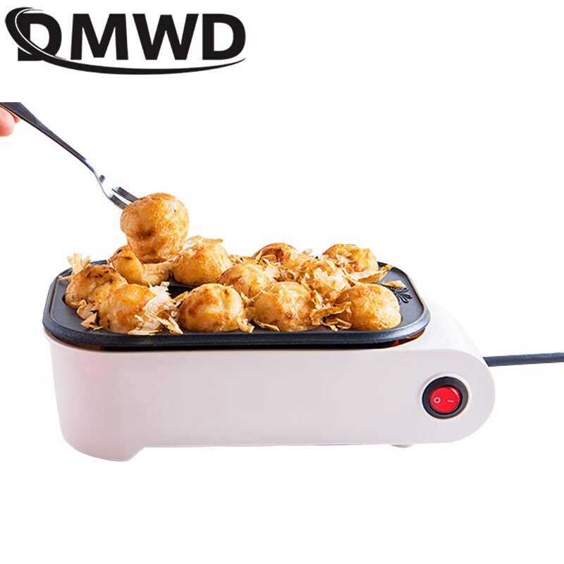 DMWD ośmiornica piłka producent elektryczna maszyna Taiyaki kiełbasa hot-dog jajka omlet grill japońnarty ryba kształt piec robić pieczenia blacha robić pieczenia ue