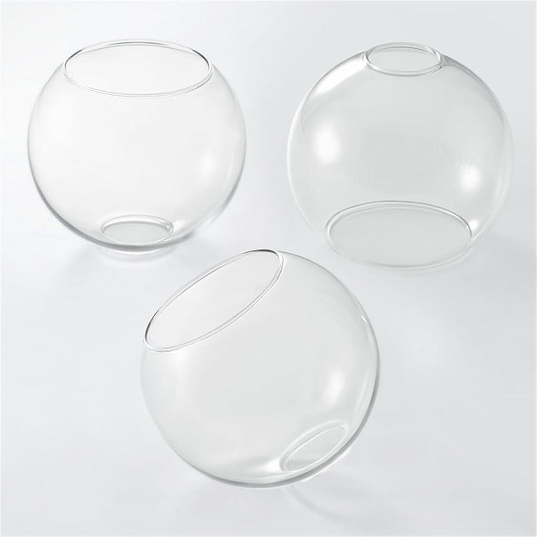Abat-jour Globe en verre transparent, avec 1-5/8 pouces, 45mm, luminaire d'ouverture, Globes de remplacement pour suspension
