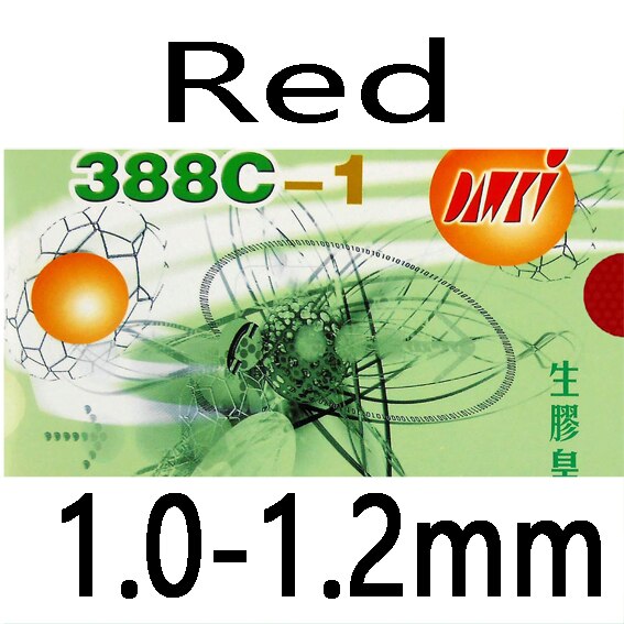 Dawei 388C-1 król średnich pestków tenis stołowy tenis stołowy guma z gąbką: czerwony 1.0-1.2mm
