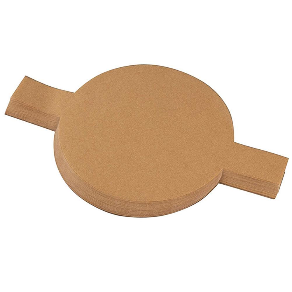 100 piezas de pergamino Pastel redondo Pan forro de la protección del medio ambiente sin blanquear resistente al calor no pegajoso