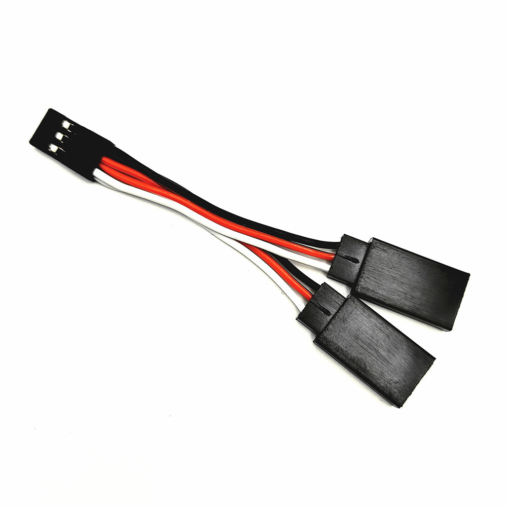 Jr Stijl 2.75 "Servo Splitter Kabel Dupont 1 Male Naar 2 Vrouwelijke Connector Jr Extension Wire Voor Rc Modellen auto Vliegtuig Helicopter: Army Green