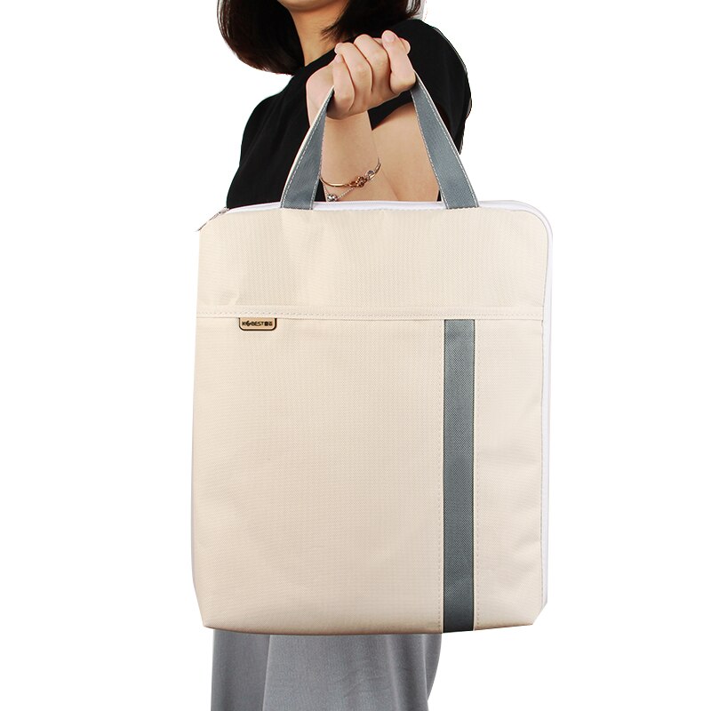 A4 Briefcase File Folder Simple Document Bag Durable IPAD Handbag Zipper Office Student Study Bag Portfolio Escolar