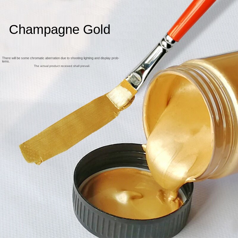 60ml Gold Paint Metallic Acrylic Paint,waterproof Not Faded for Statuary Coloring DIY Hand Clothes Painted Graffiti Pigments: 11