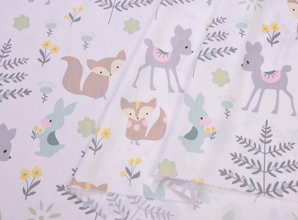 100%  bomuldsstof diy patchwork quilting håndlavet baby klud kjole sengetøj tæppe lagner tilda tissus tecidos green deer fox: Nr. .1 grønne hjorte / 160 x 50cm
