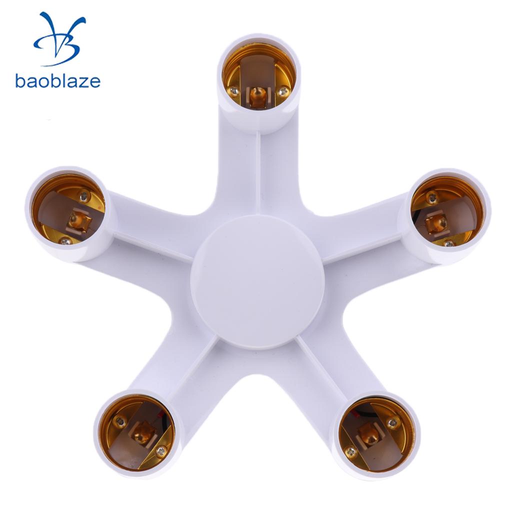 E27 Light Bulb Lamp Adapter Houder Converter Socket Base Splitter 3/4/5/6/7 In 1