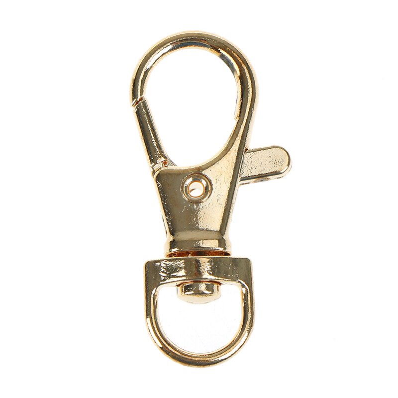 6 sztuk mini obrotowy zaczep klamrowy Homar breloczek metal DIY akcesoria robić toreb wysokiej jakości karabinek na części torby i akcesoria: Złota