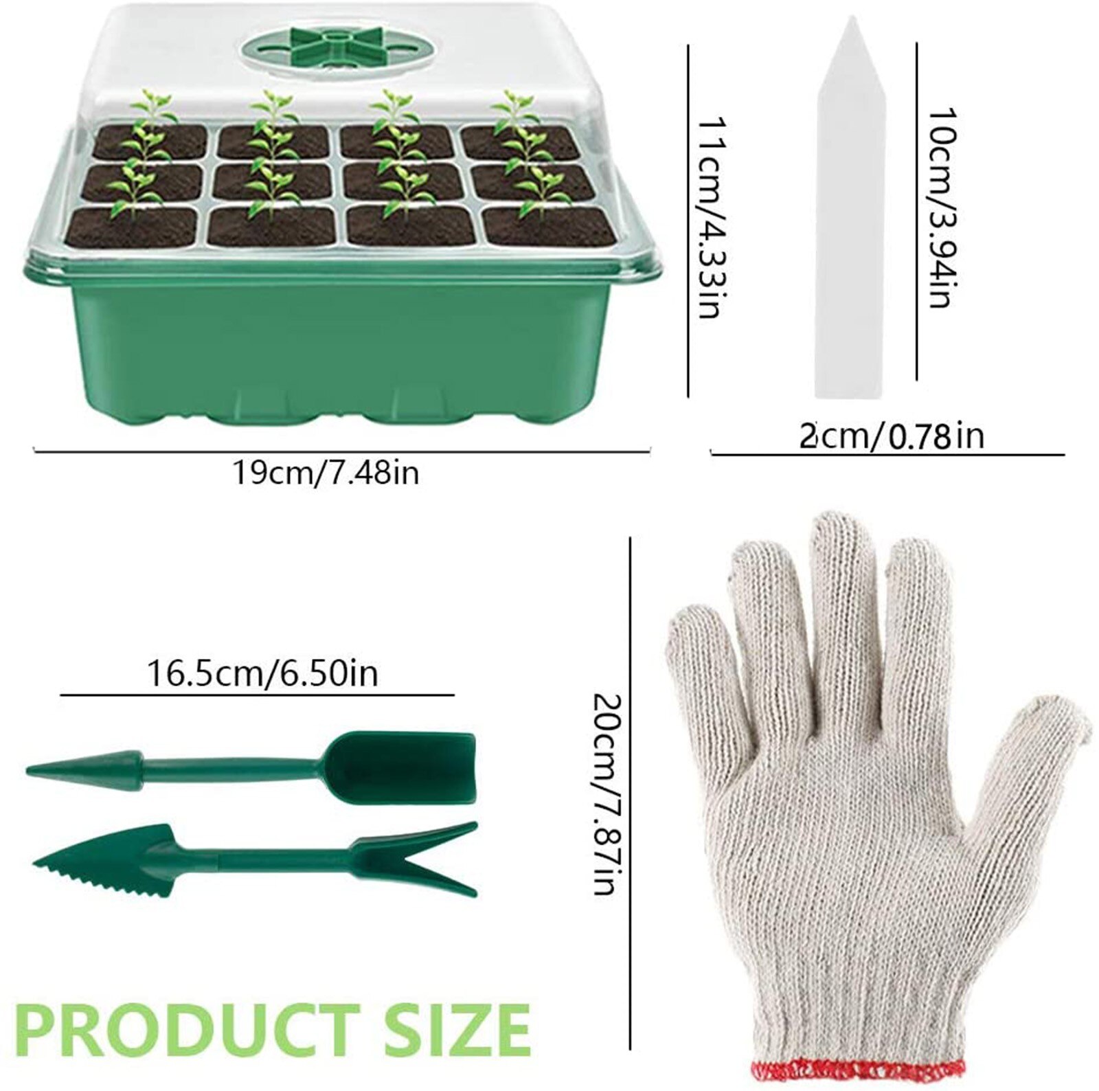 40# 3pcs Indoor Greenhouse Nursery Box Mini Greenhouse Growth Pots Set Plant Seeds Organizer 12 Compartment Семена Растений