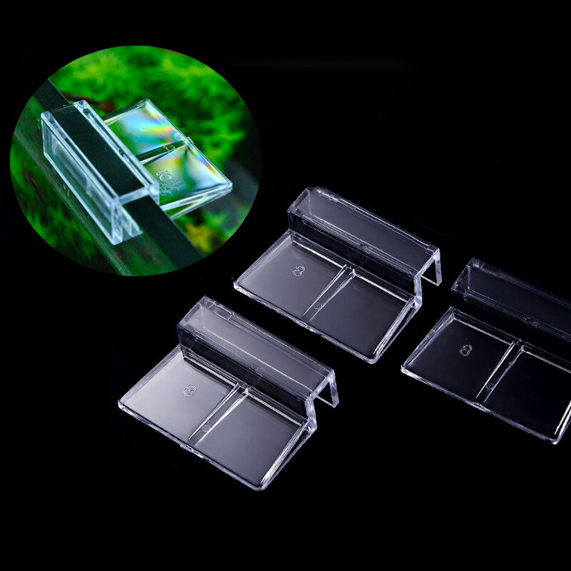 1pc 6/ 8/10/12mm Aquarium acrylic clip glass cover bracket Fish Aquatic Holder