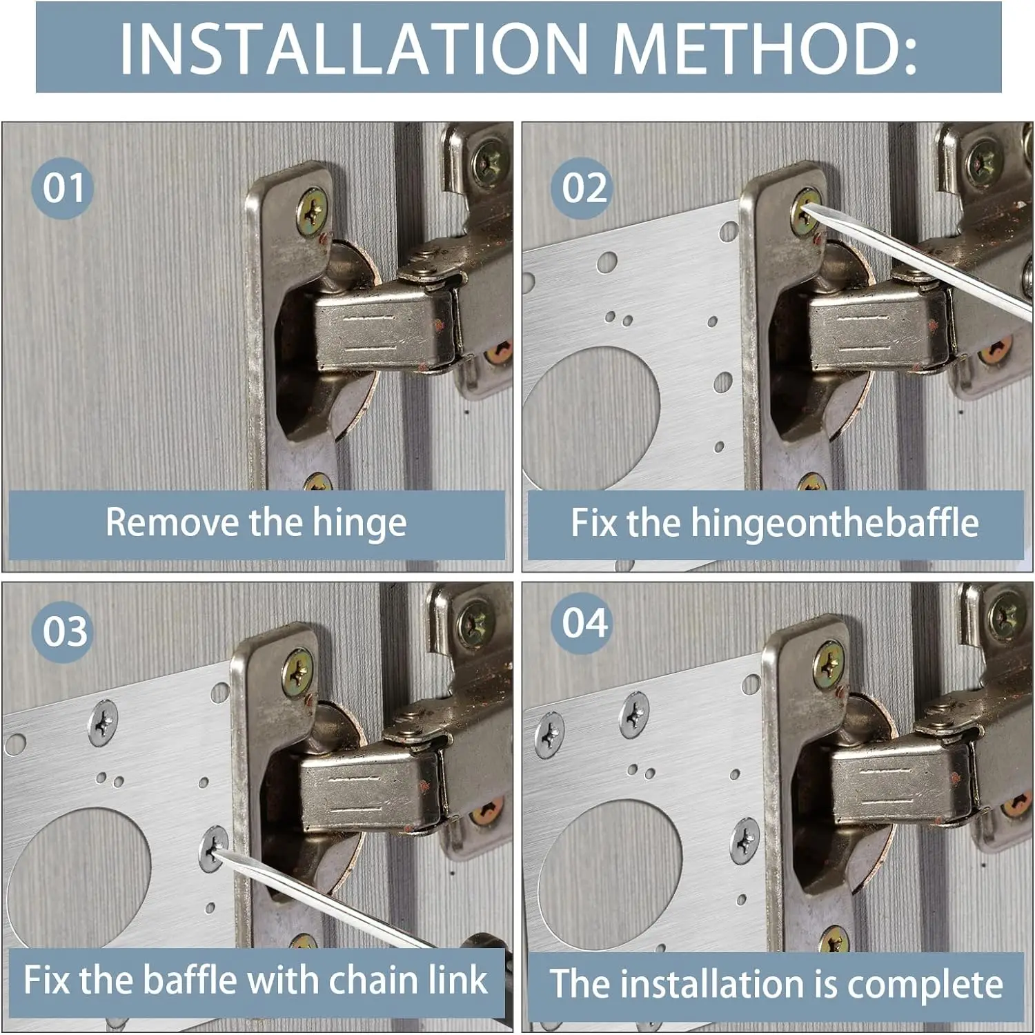 2/16Pcs Cabinet Hinge Repair Plate Kit Flat Screws Fixing Brace Brackets Kitchen Cupboard Door Hinge Mounting Furniture Hardware