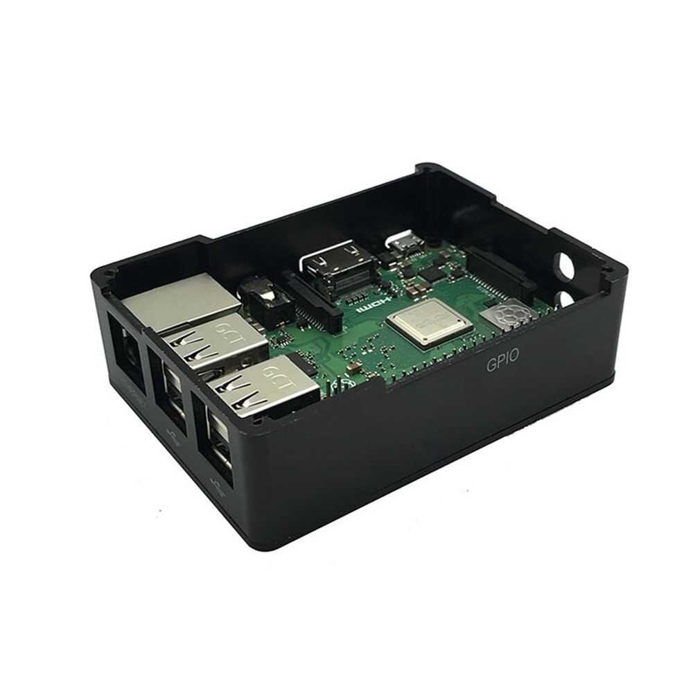 Raspberry Pie 3B+ Aluminum Alloy Shell Development Board Micro Chassis Metal Box With Onboard Silent Fan