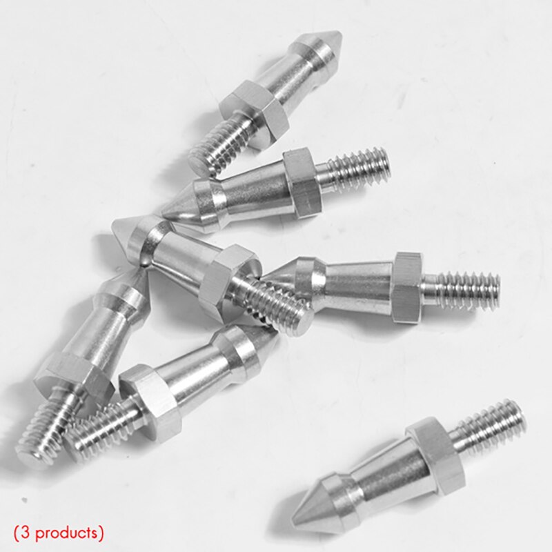 3Pcs 3/8 Inch Universele Rvs Voet Pad Mini Slr Camera Statief Plus Spikes Stalen Nagels