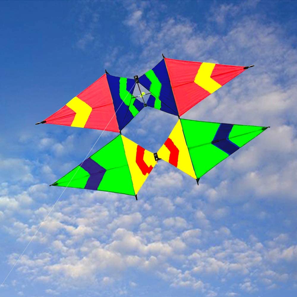 Power Box 3D Single Line Adult Kite Sports Beach With Handle and String Easy to Fly