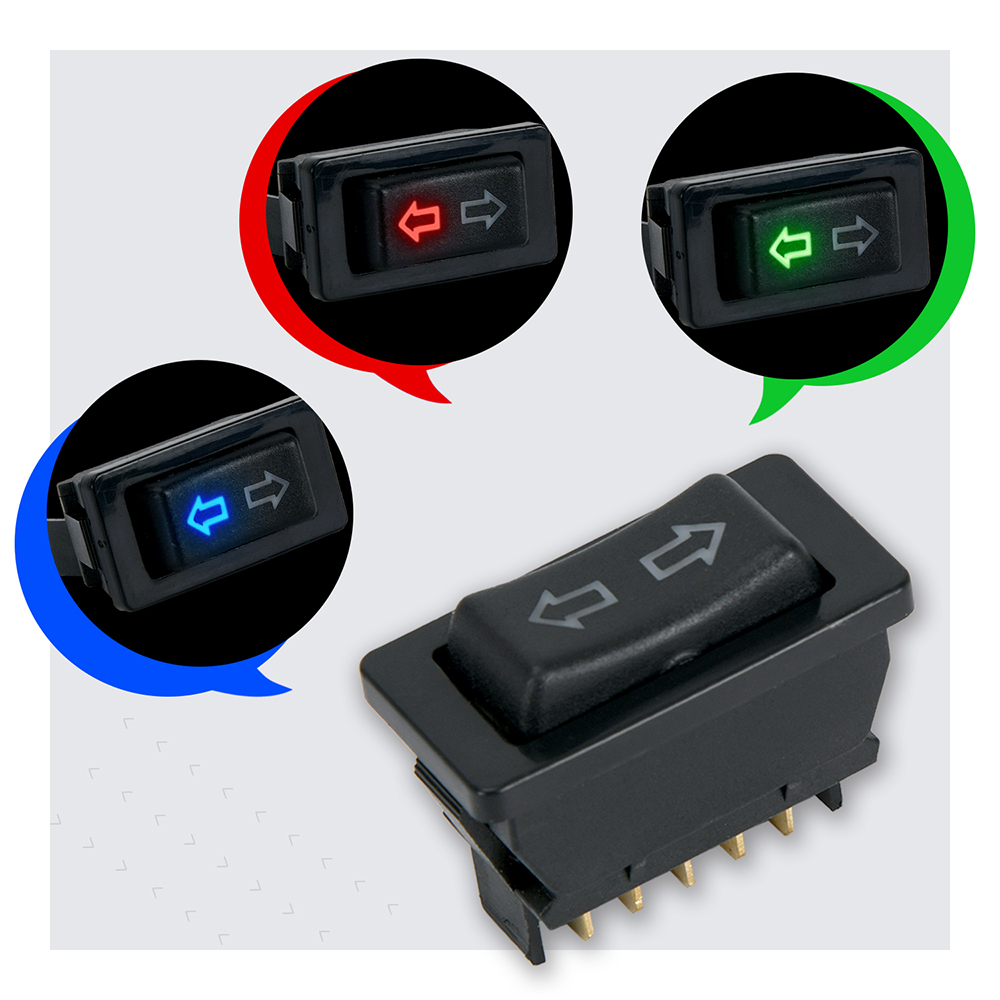 Universal- Auto Auto Fensterheber Schalter Hebe Schalter 5 Stift DC 12 V 20A Blau/verrotten Licht Farbe Und kabelbaum